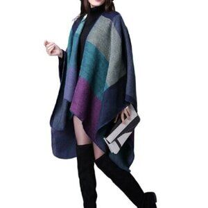 (NEW NEVER WORN)   Women's Blanket Shawls Wraps Winter Poncho Cape Warm Cardigan